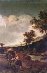 Peasant driving a Laden Mule, 17th century